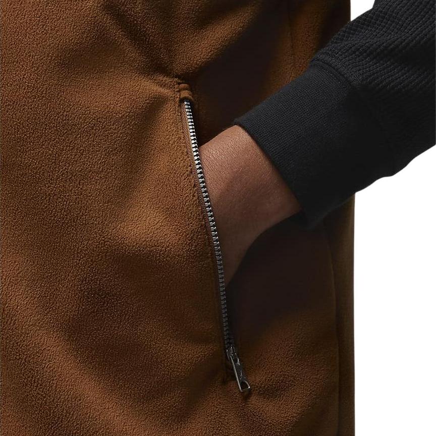Jordan Essentials Stitched Fabric Stand Collar Zip Vest Men Vest Light-British-Tan FD8629-281