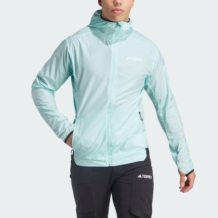 adidas Jackets Men's Light Mint Green Hooded Moderate Other HZ5329