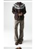 Men's Retro Jacquard Knitwear with Half-High Collar Zipper - Autumn/Winter Collection