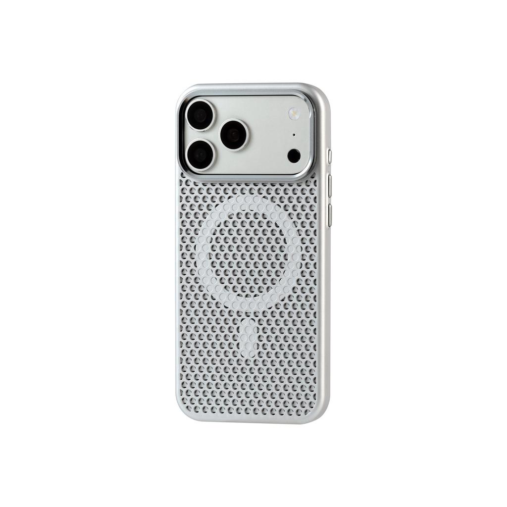 Honeycomb Grid Breathable For Magsafe Case For iPhone 17 Air 16 15 14 13 12 Pro Max Plus Alloy Lens Magnetic Hard PC Back Cover