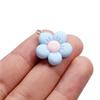 10Pcs/Lot 21*25mm Colorful Acrylic Cute Flower Shape Loose Charm Pendants for Necklace DIY Craft Jewelry Making Accessories