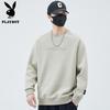 PLAYBOY Men's Loose Fit Solid Round Neck Sweatshirt