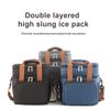 13L Expandable Food Bag with Side Pockets Portable Insulation Handbag Dual Compartments Insulated Lunch Bag for Camping Picnic