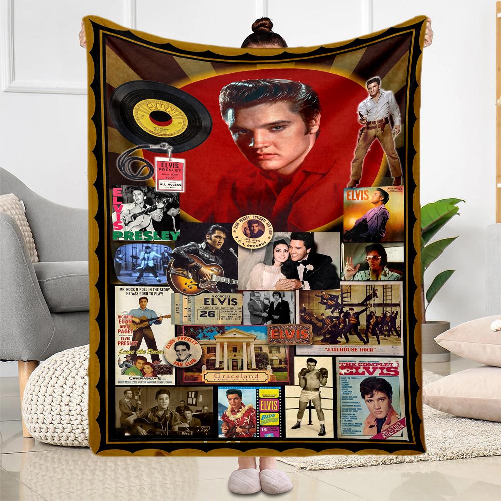 Elvis Presley: Music Legend Blanket Soft Warm Cozy Great for Couch Seaside Office Four Seasons Universal Modern Style Gifts For Family Or Friends