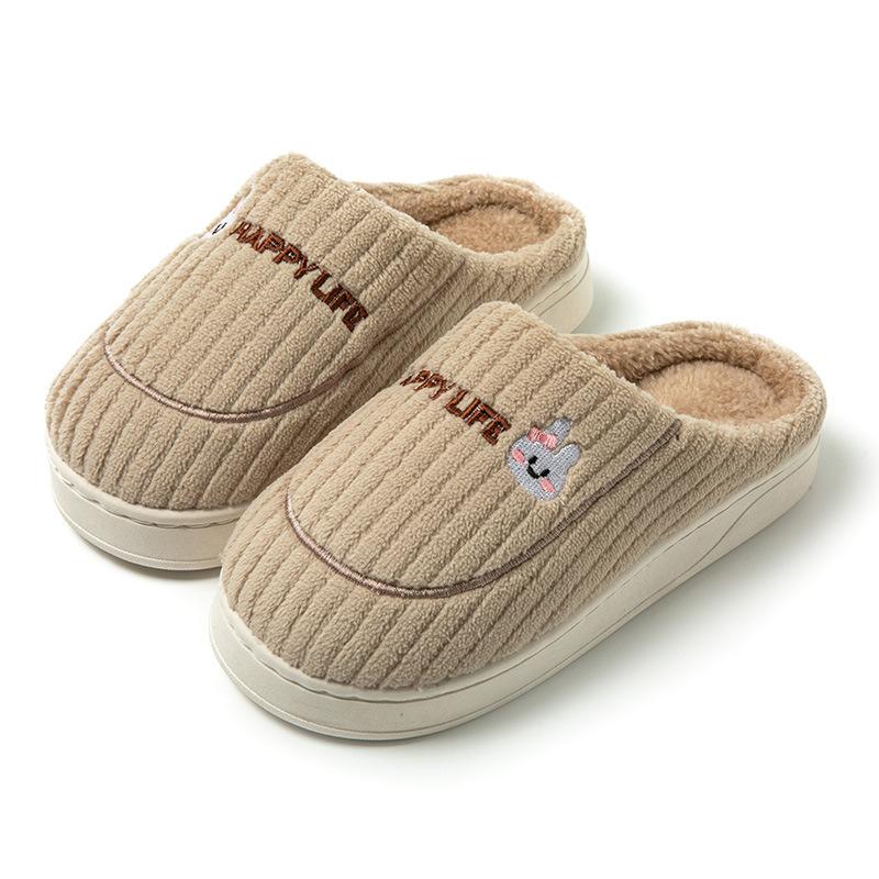 New Cotton Slippers Autumn and Winter Bags and Home Indoor Home Thick-soled Warm Home Non-slip Fluffy Shoes