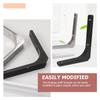 2Sets Industrial Style Wall Shelf Bracket Heavy Duty Shelf Supports for Floating Shelves Bookshelf Accessories Storage Rack