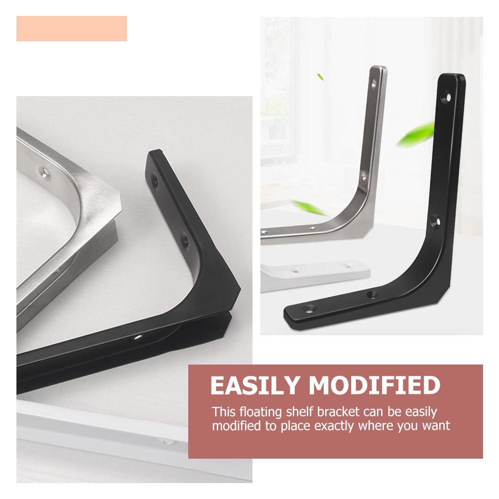 2Sets Industrial Style Wall Shelf Bracket Heavy Duty Shelf Supports for Floating Shelves Bookshelf Accessories Storage Rack