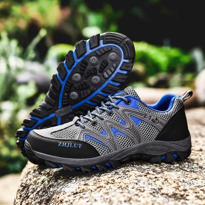 Summer Couple Technology Fabric Breathable Mesh Hollow Outdoor Hiking Shoes Foreign Trade Large Size Fashion Hiking Shoes