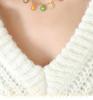 Niche Colorful Floral Drip Oil Pendant Necklace - Personalized Pastoral Autumn/Winter Style Jewelry
