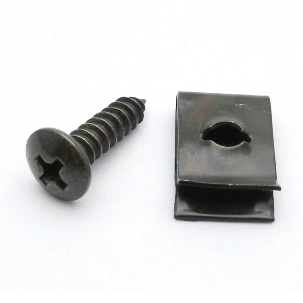 Metal U-Clip Car Screw Base: Interior Fender Bumper Protector
