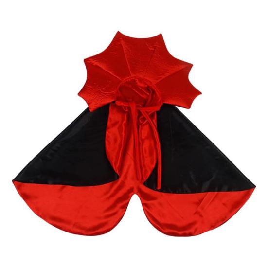 Pet Cloak Adjustable Rope Design Stand Collar Large Dogs Halloween Cosplay Cape Dog Face Outline Costume