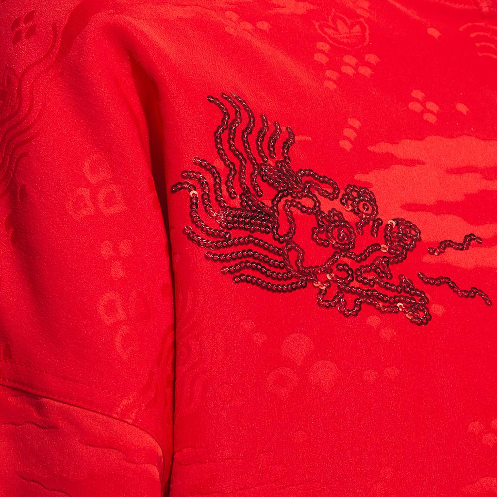 Adidas Originals X Feifei Ruan FW23 Ribbed Zip-Up Track Jacket Women Outerwear Red IX4220
