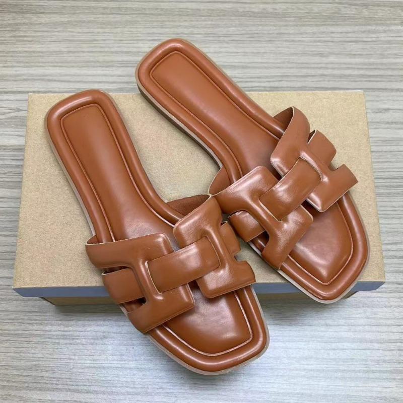 

Fashion Woven Versatile Women Fashion Slippers 2025 Summer Outdoor Beach Slides for Female Square Toe Casual Brand Adult Flat Shoes 41 хаки