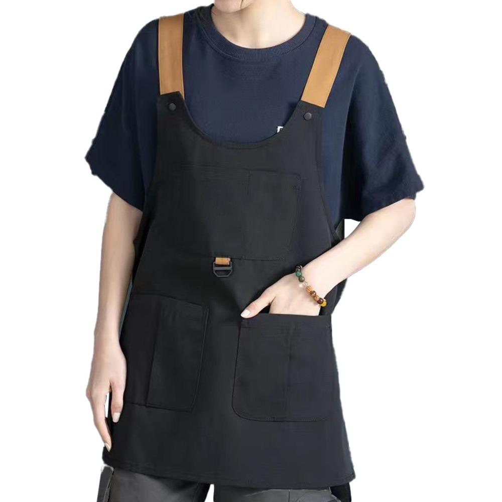 Wind Resistant Loose Apron Polyester BBQ Apron Work Clothes Kitchen Apron  Restaurant
