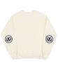 GRAVER [Unisex] Elbow Deco Logo Sweatshirt_Cream/Black Logo