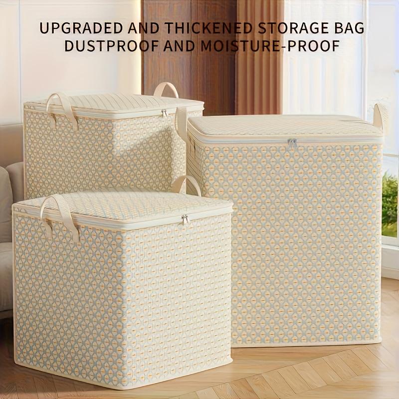 Heavy-Duty Extra-Large Fabric Storage Bins | Reinforced Square Organizer Boxes with Zipper Closure, Dust-Proof