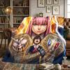 DARLING In the FRANXX Printed Warm Flannel Blanket Comfortable, Ideal for Bedrooms, Sofas, Beds, Chairs, Picnics, Travel -HE13