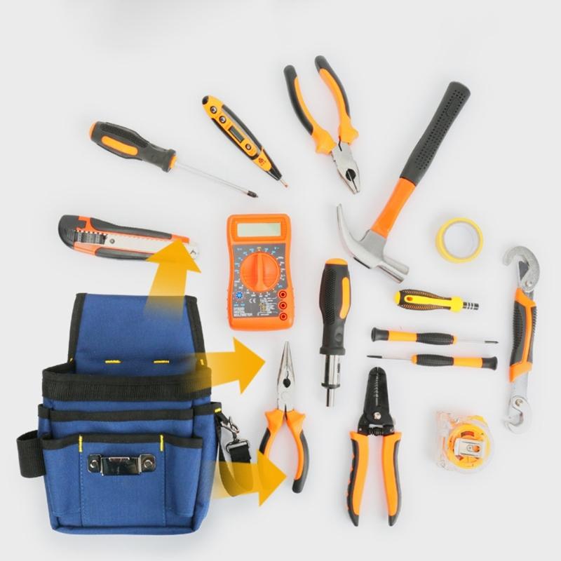 Tool Belt Pockets Tool Belts for Men Adjustable Tool Pouch Belt for Electrician Carpenter Work Apron Utility Belt