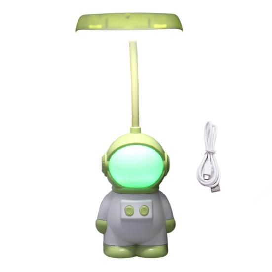Astronauten Schreibtischlampe für Kinder Neuheit Raumfahrer LED Nachtlicht mit 7 Farben Kinderzimmer Nachttischlampe mit flexiblem Schwanenhals für Wohnzimmer Schlafzimmer