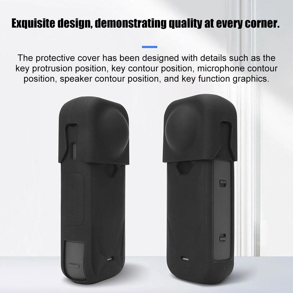 For Insta360 X5 Silicone Protective Case Anti Fall And Scratch For Action Camera Lens Protective Cover Accessories