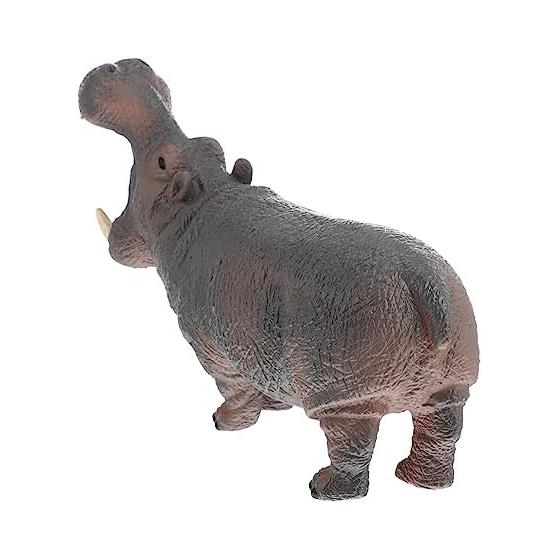 Alasum 1pc Simulated Animal Hippo Animal Animal Hippo Figurine Artificial Hippo Toy Hippo Animal Figurine Hippo Animal Toy Hippo Model Brown Vinyl