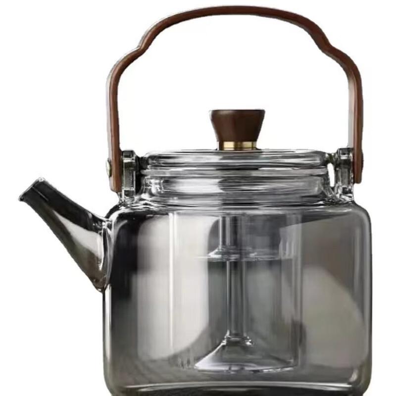 Yipan Borosilicate Glass Teapot with Walnut Handle