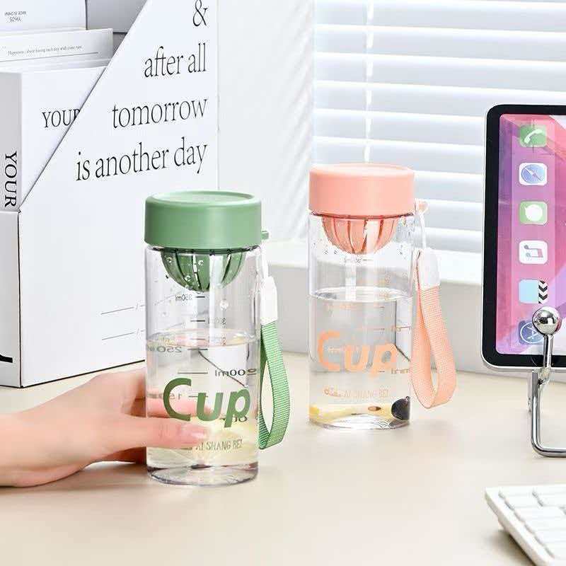 Water bottle portable water cup coffee cup summer mini compact cup outdoor office worker high temperature resistant plastic cup