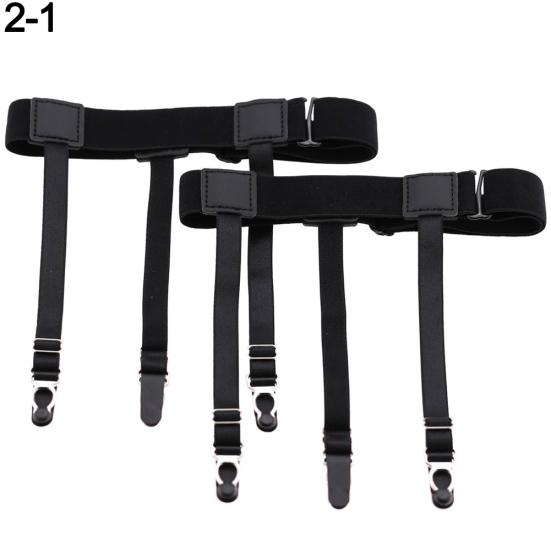 

1 пара мужских и женских эластичных рубашек с подвязками, униформа, держатели, нескользящий фиксирующий зажим 1