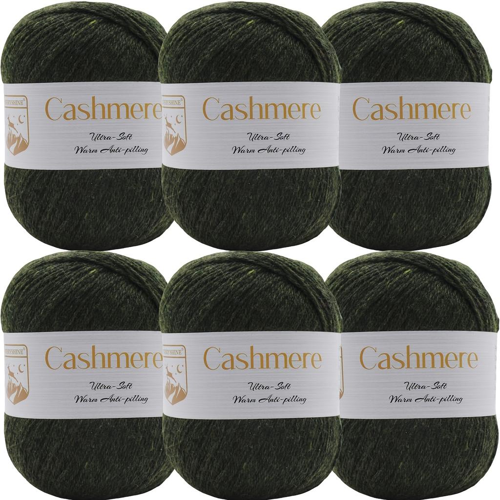 6pcs Cashmere Yarn Set, Ultra-Soft Polyester Blend, 300g/10.58oz Total, for DIY Crochet & Knitting, Warm Hand-Woven Crafts