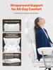 Reclining Office Chair with Footrest, Heavy Duty PU Leather Wide Office Chair, Big and Tall Executive Office Chairs with Lumbar Support, Strong Metal