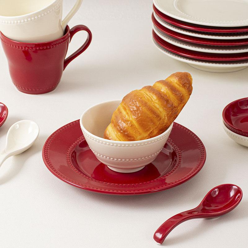 Underglaze Colorful Red Dishes, Tableware, Noodle Bowls, Household New Tableware, Plates, Dinner Plates, Wedding Gifts