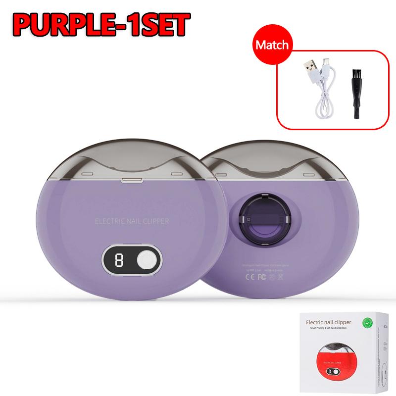 2026 New Electric Nail Clipper with UV Light Manicure Grinder Low Noise Safe for Adult Child Finger Toe Nursing Home Care