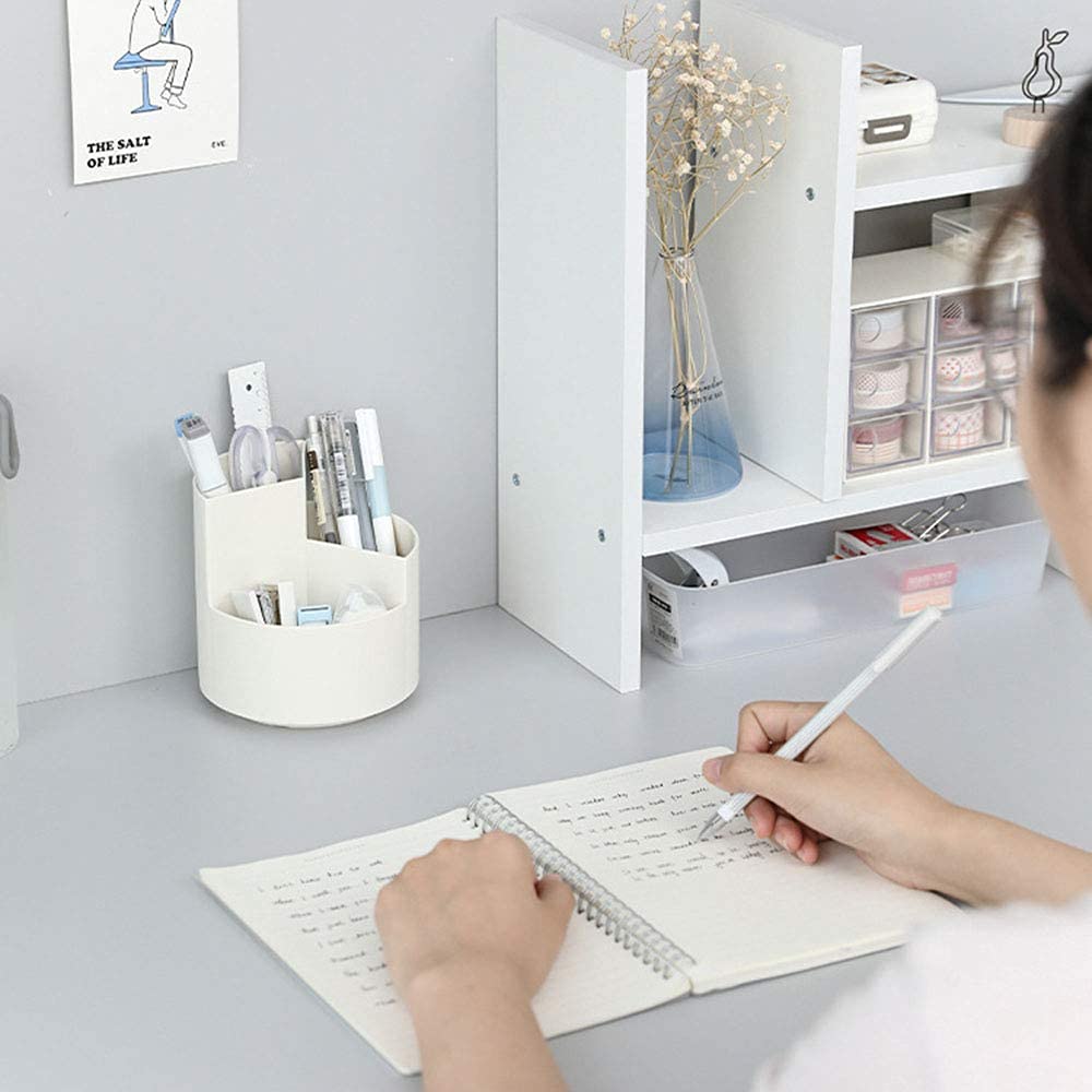 Pen Large Rotating Pen Business Desktop and Other Everyday Stationery and Small Items Pen Office Home Storage Gift Holder, 360° Rotatable, Capacity,