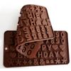 Forma Silicon Happy Birthday Letters and Numbers Mold 21x11 cm Chocolate/Fondant Mold Non-Stick Reusable Extreme Temperature Resistant