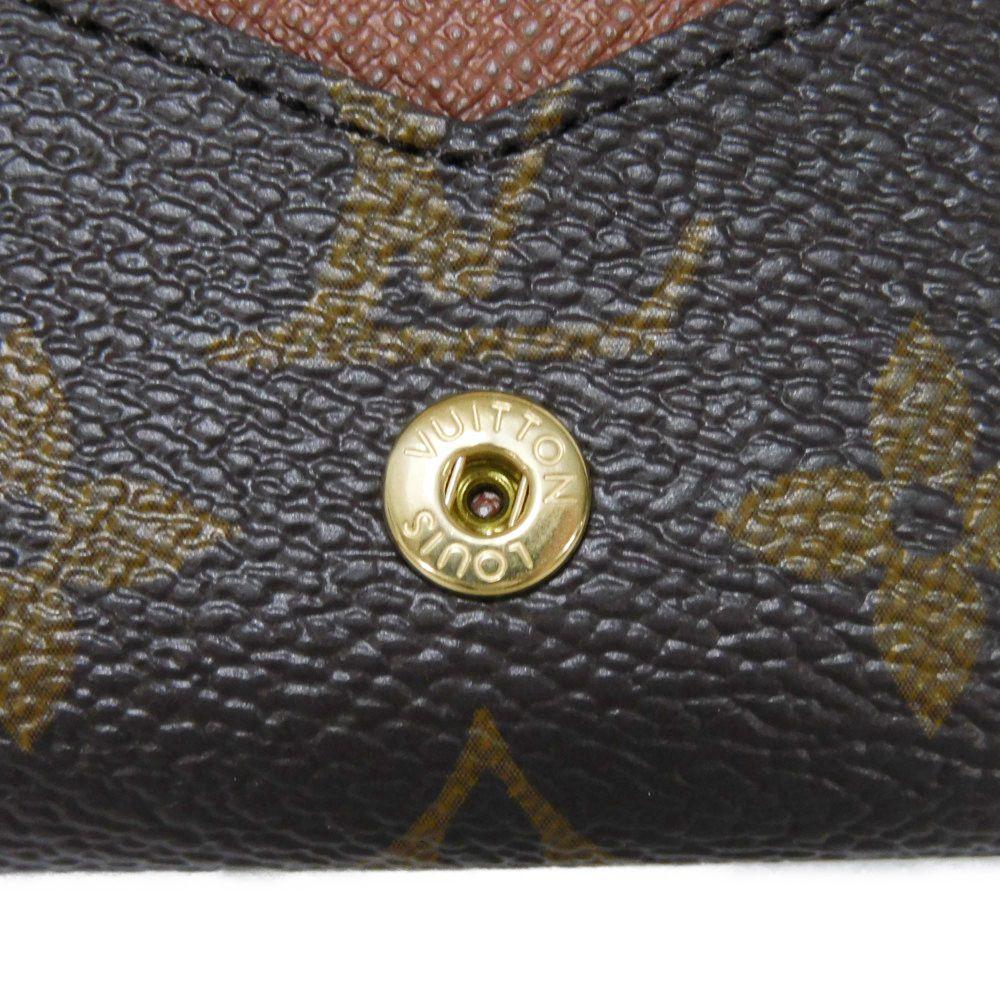 Used 12564 Envelope, Card Holder, M63801, 7946, New LV Logo, Current RFID IC Chip, Unused Monogram Maroon Unisex from