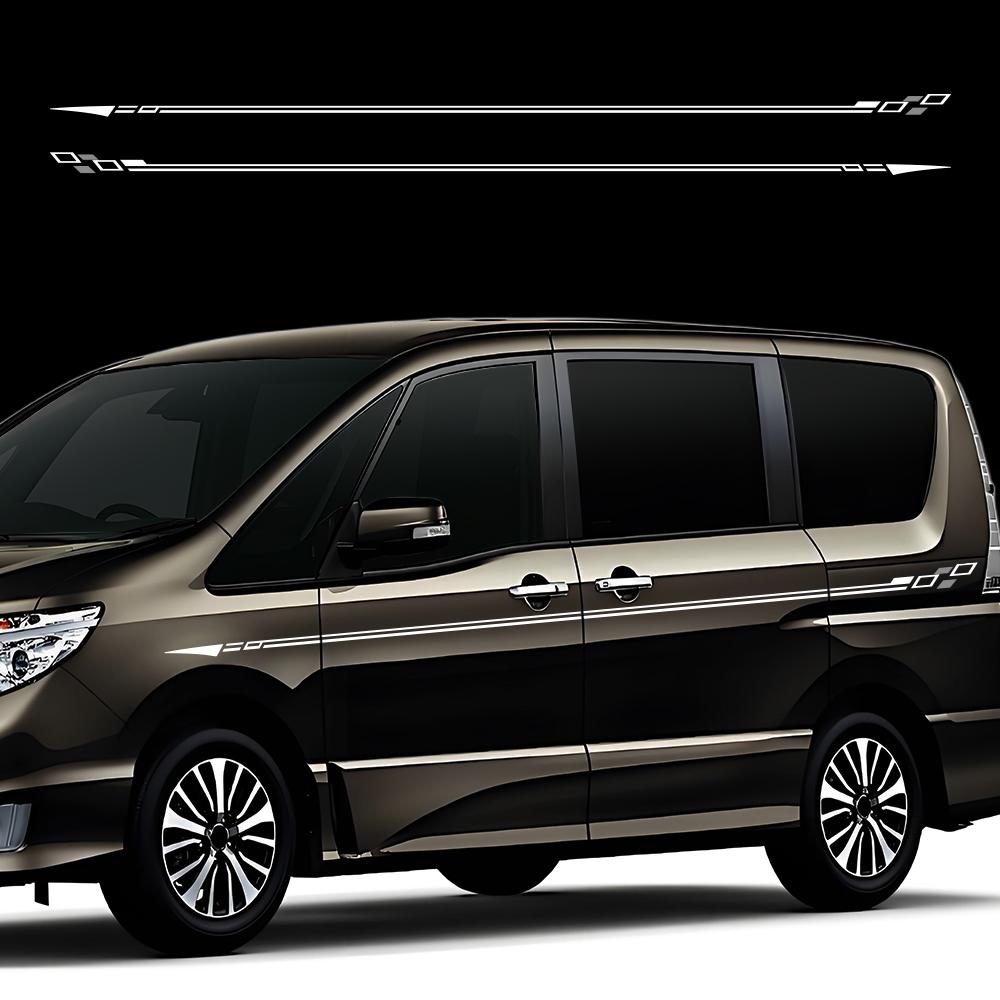 Car Waist Line Sticker for  Serena C27 Vinyl Wrapping Decals Racing Sport Stripes Graphics Decoration Auto Accessories