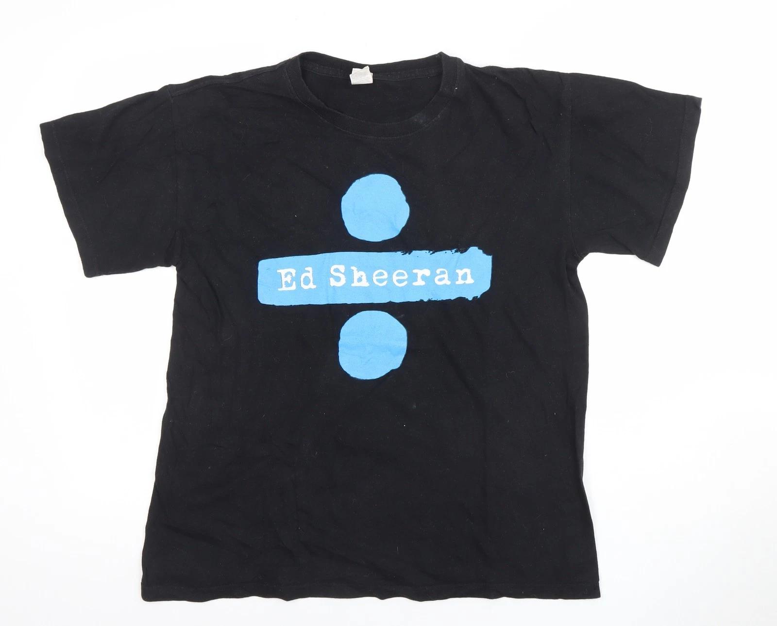 Женская черная хлопковая футболка Keya Эда Ширана Divide Tour 2018 M M