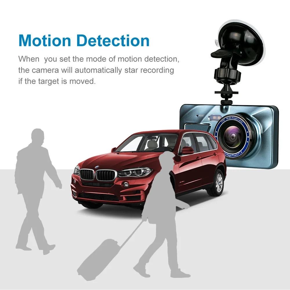 Car DVR 4 Lnches Full HD 1080P Dual Lens Rear View Dash Cam Vehicle Camera Video Recorder Auto Motion Detector Reverse Image
