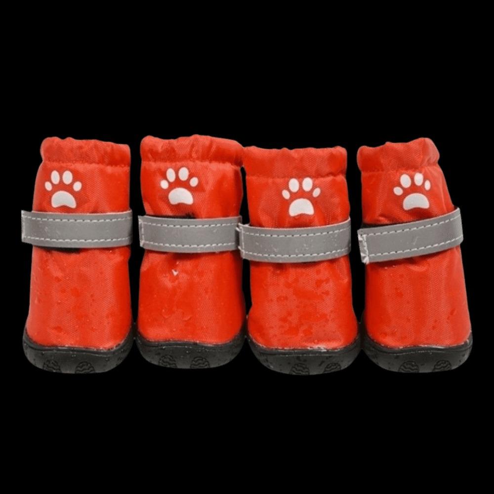 4Pcs Anti-Slip Dog Shoes Waterproof Dog Footwear Fashion Pet Boots Puppy