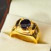Black Onyx Oval Cut With 925 Silver Gold Plated Ring For Men's #A802 JL375666840896