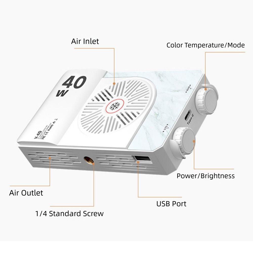 2800-9000K Mini LED Video Lamp 40W Pocket Photography Light Portable Camera Fill Lamp  Camping