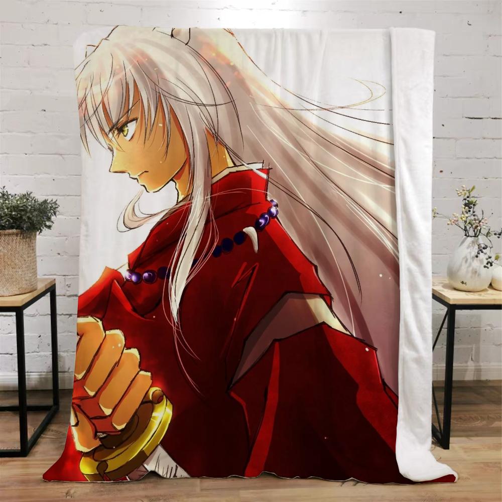 Inuyasha Warm Winter Blankets for Sofa Cover Blanket Bed Throw Luxury Bedding Beach Towel Knitted Plaid Home and Decoration Knee