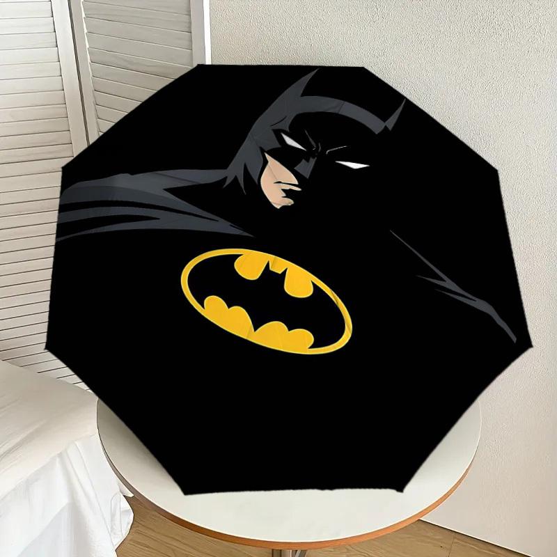1PC Warner Batman Logo Automatic Open/Close Umbrella with Windproof, 71-Rib Sturdy Canopy, Durable Ribs1288A
