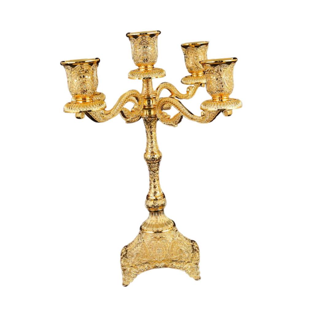 5 Arm Candelabra Club Home Ornament Centerpiece Events Candle Stand Tapered Candle Holder Table Candelabrum for Dining Halloween