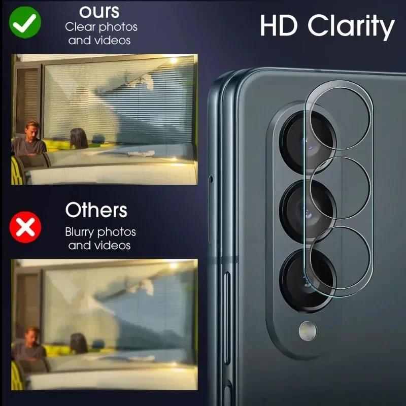 1-4PCS Ultra HD Tempered Glass Lens Camera Protector Cover For Samsung Z Fold 7 6 5 4 3 Tempered Glass Anti-Fingerprint Lens Film