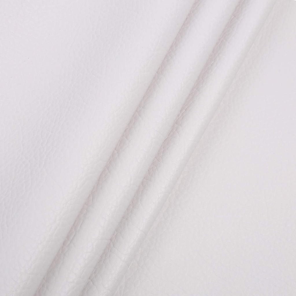LOKIPA Synthetic Leather Soft Faux DIY Bag Making PVC Lychee 135cm Wide White Fabric, Leather, Supplies, Leather, Pattern, (2M, A)