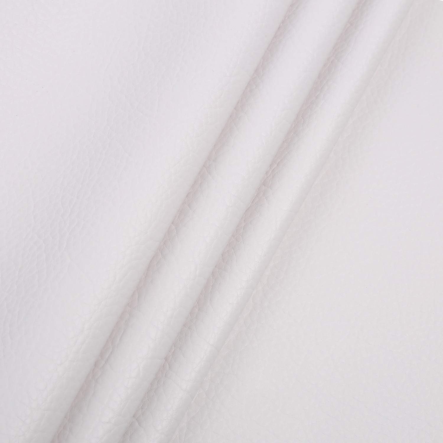 

LOKIPA Synthetic Leather Soft Faux DIY Bag Making PVC Lychee 135cm Wide White Fabric, Leather, Supplies, Leather, Pattern, (2M, A)