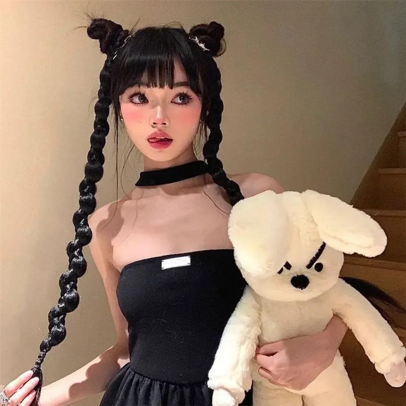 Simulated Ponytail Synthetic Wig for Women Sweet Cool Daily Boxing Braids Accessories Braids Easy To Wear Ponytail Wig 70cm