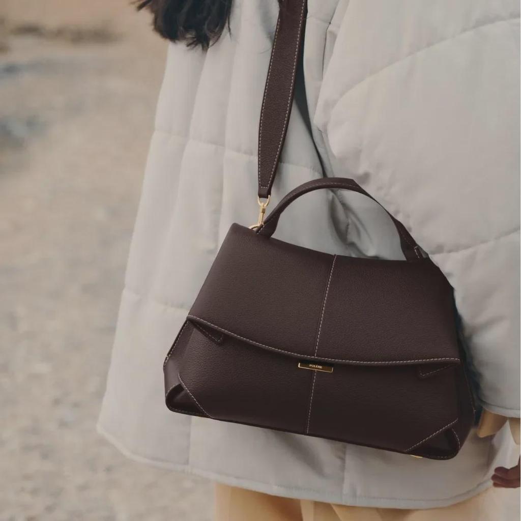 Mokki French Niche Retro Genuine Leather One-Shoulder Crossbody Bag