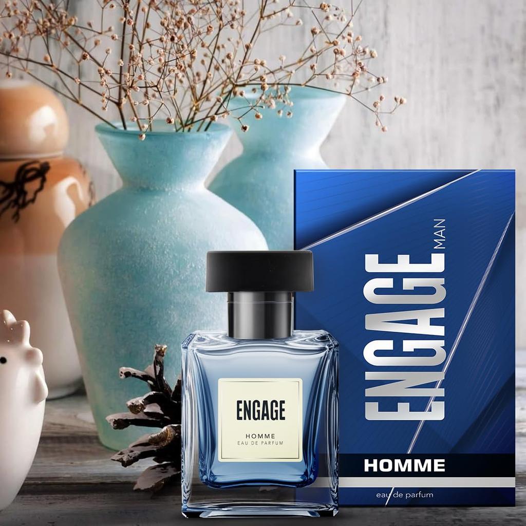 Engage Homme Eau De Parfum For Men 50ml Woody Fresh Scent Premium Long Lasting Perfume Skin Friendly Gift Fragrance For Daily And Special Occasions